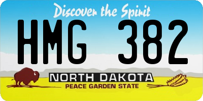 ND license plate HMG382