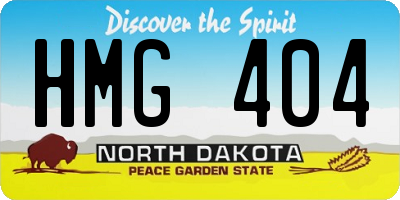 ND license plate HMG404