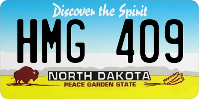 ND license plate HMG409