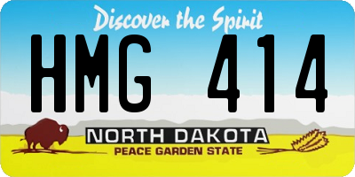 ND license plate HMG414