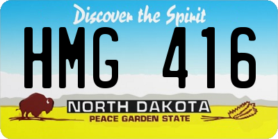 ND license plate HMG416