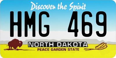 ND license plate HMG469