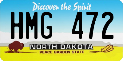 ND license plate HMG472