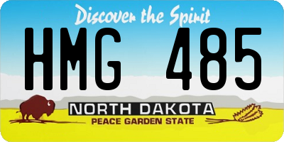 ND license plate HMG485