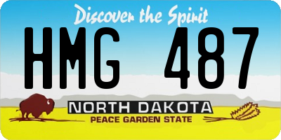 ND license plate HMG487