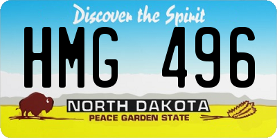 ND license plate HMG496