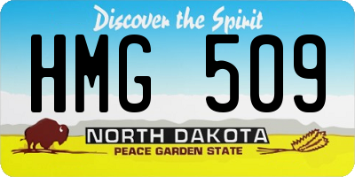 ND license plate HMG509