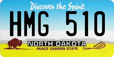ND license plate HMG510