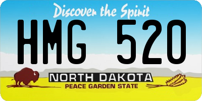 ND license plate HMG520