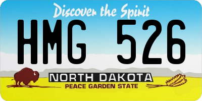 ND license plate HMG526
