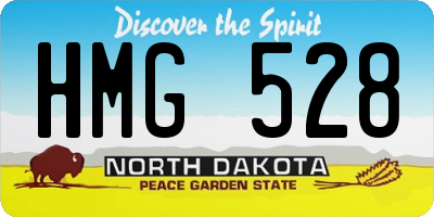 ND license plate HMG528