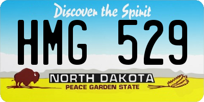 ND license plate HMG529