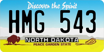ND license plate HMG543