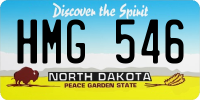 ND license plate HMG546
