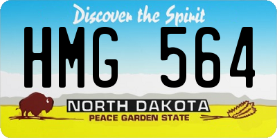 ND license plate HMG564