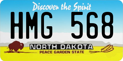 ND license plate HMG568