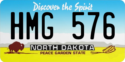 ND license plate HMG576
