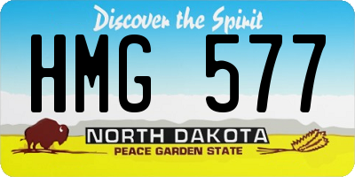 ND license plate HMG577