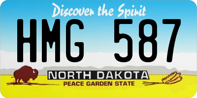 ND license plate HMG587