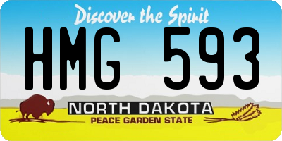 ND license plate HMG593