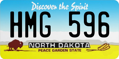 ND license plate HMG596