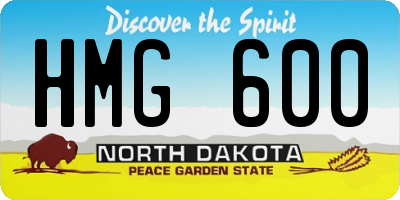 ND license plate HMG600