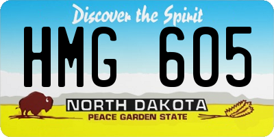 ND license plate HMG605