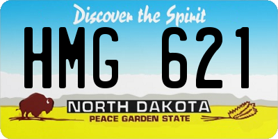 ND license plate HMG621