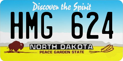 ND license plate HMG624