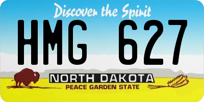 ND license plate HMG627