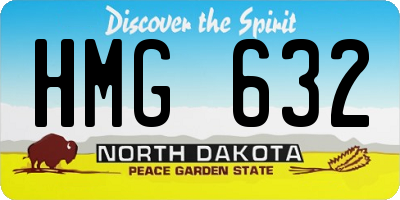 ND license plate HMG632