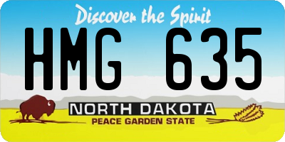 ND license plate HMG635