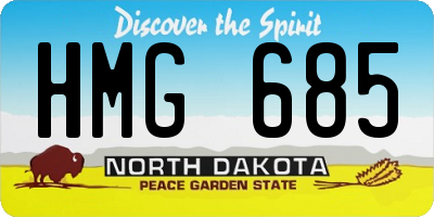 ND license plate HMG685