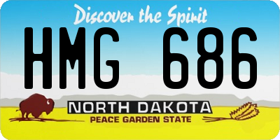 ND license plate HMG686