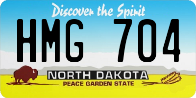 ND license plate HMG704