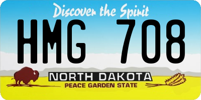 ND license plate HMG708
