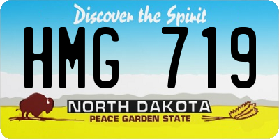 ND license plate HMG719