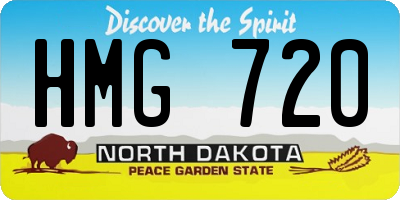 ND license plate HMG720