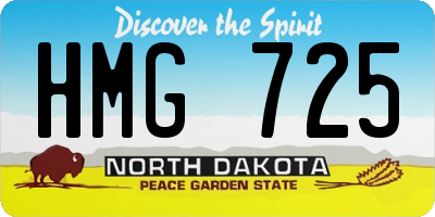 ND license plate HMG725