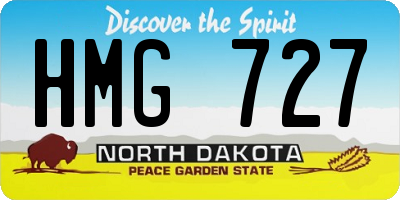 ND license plate HMG727