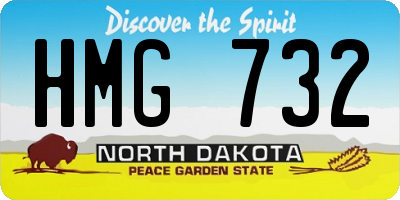 ND license plate HMG732