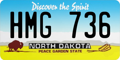 ND license plate HMG736