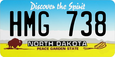 ND license plate HMG738