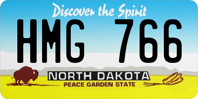 ND license plate HMG766