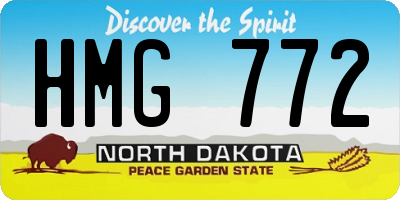 ND license plate HMG772