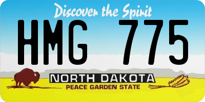 ND license plate HMG775