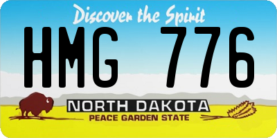 ND license plate HMG776