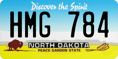 ND license plate HMG784