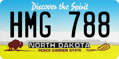 ND license plate HMG788