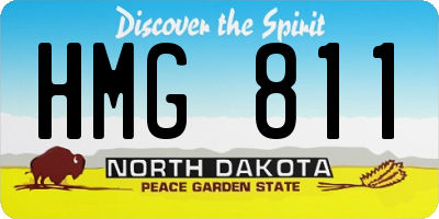 ND license plate HMG811